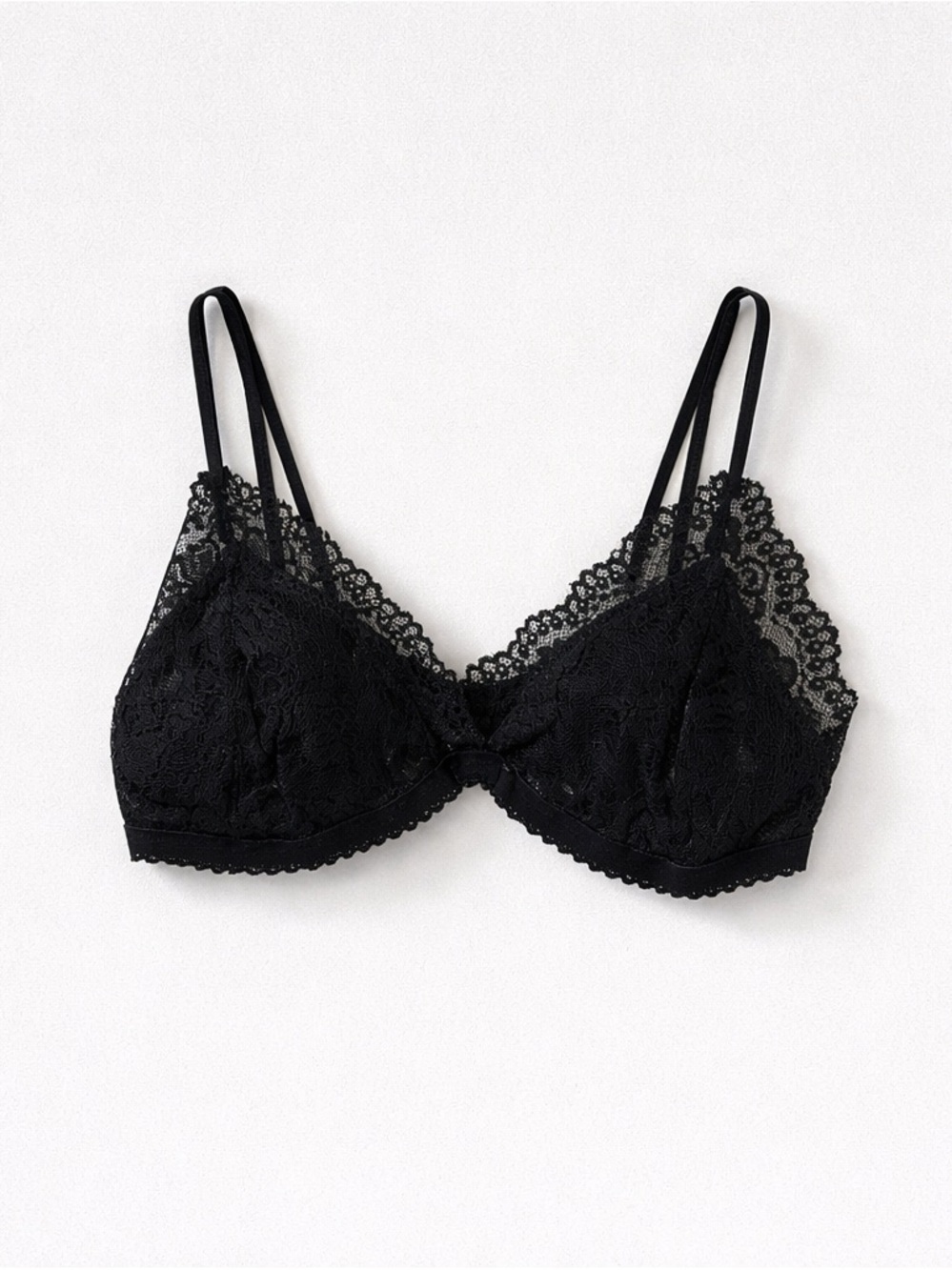 Talula Black Lace Bralette | Size Large | Soft Unlined